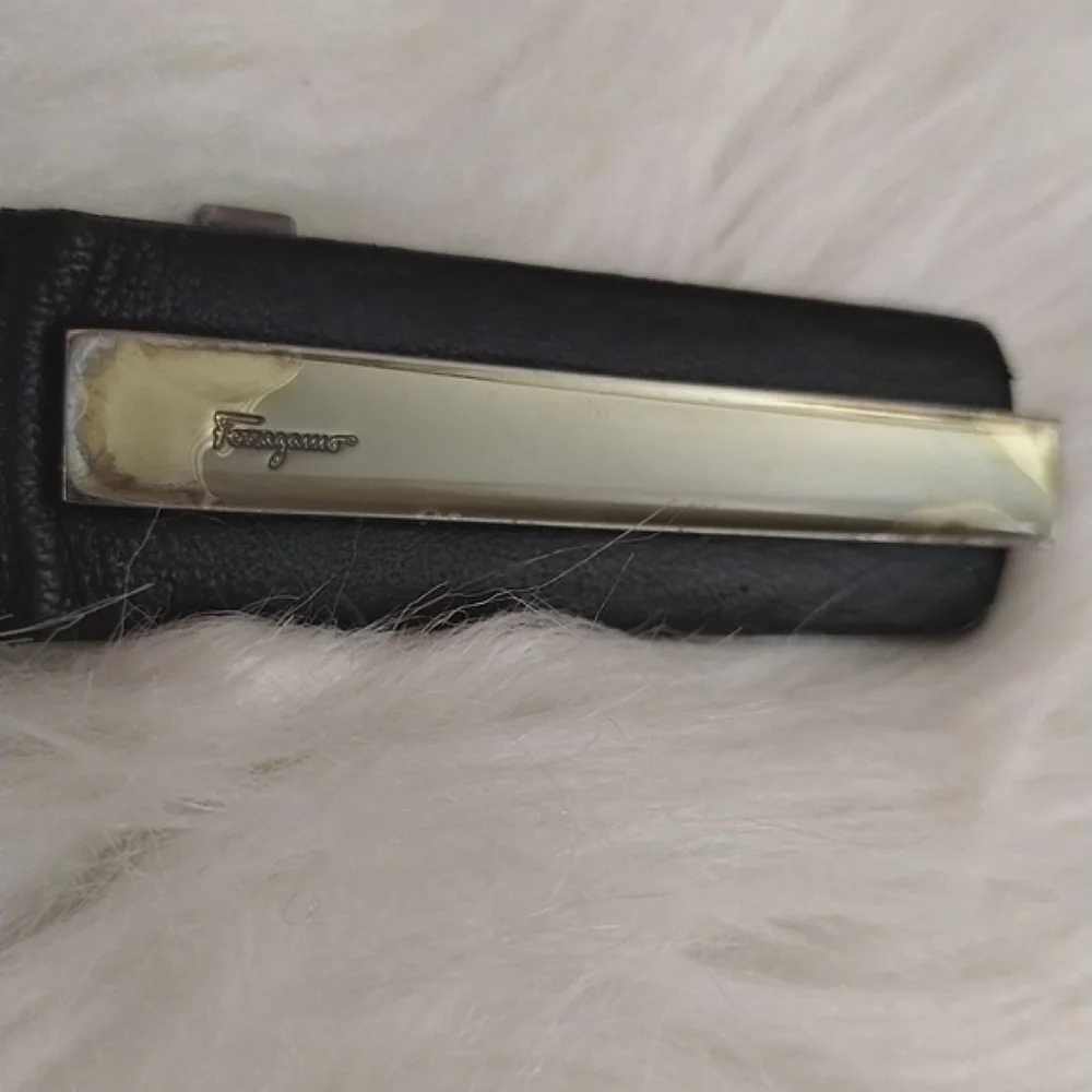 Salvatore Ferragamo Vintage Women's Black Leather Belt Size S